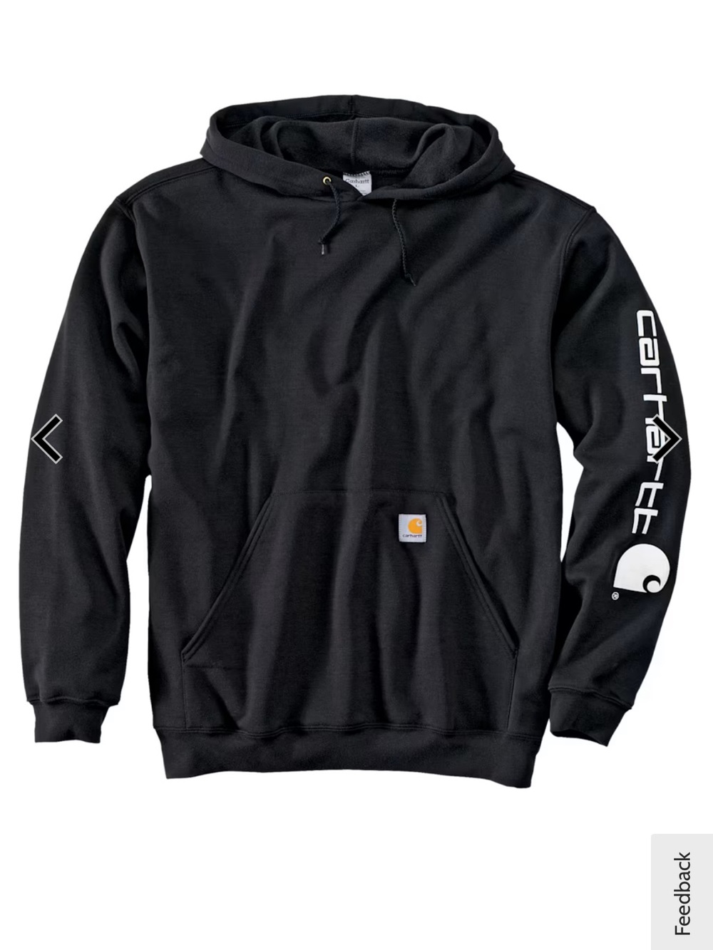 Carhartt Loose Fit Midweight Logo Long Sleeve Black Hoodie